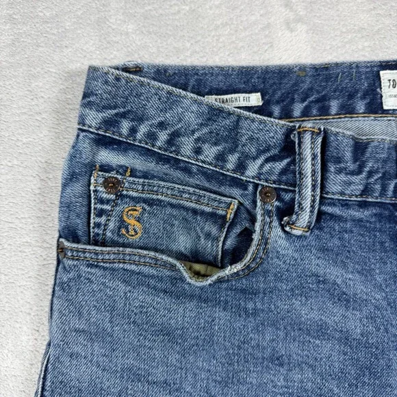Todd Snyder Jeans Mens 28x32 (28x25) Blue Denim Straight Stretch 5 Pocket NYC
